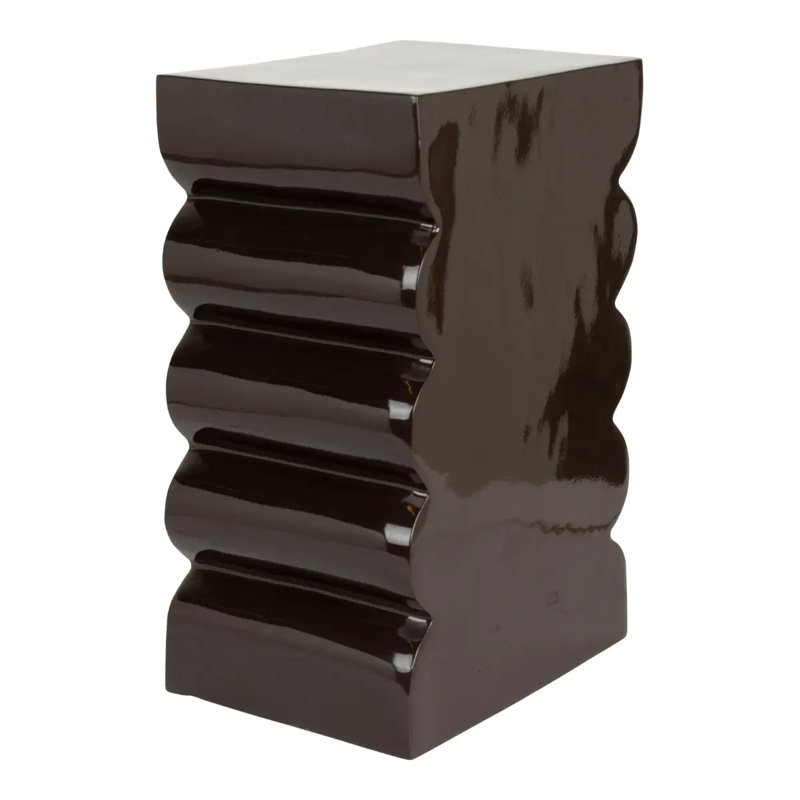 Tabouret d'appoint Curves, Brun