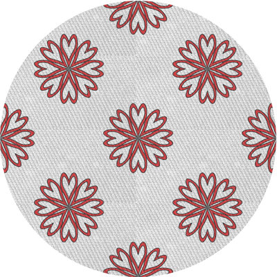 Tapis brun/blanc cassé tissé à la machine