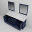 Ensemble de meuble-lavabo double 80 po X P 22 po D, plateau en marbre de Carrare et Miroirs