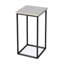 Mabel Marble and Hammered Iron Side Table