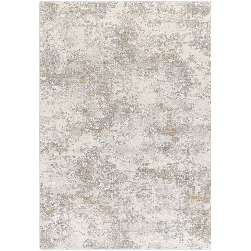 Tapis beige / crème en polyester / polypropylène tissé à la machine Avia, Rectangle 12 pi x 15 pi