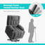 Fauteuil surdimensionné électrique de 41 po avec repose-pieds et tabouret de coiffeuse moderne Alcina-107231786