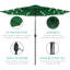 Parasol lumineux solaire à DEL avec ajustement de l'inclinaison 10 pi Shearer, tissu résistant aux rayons UV-228517489