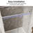44-48" W x 74" H Frameless Sliding Shower Door, 1/4" (6mm) SGCC Tempered Glass with Explosion-Proof Film & Nano Coating, Stopper Included, Chrome-125550380
