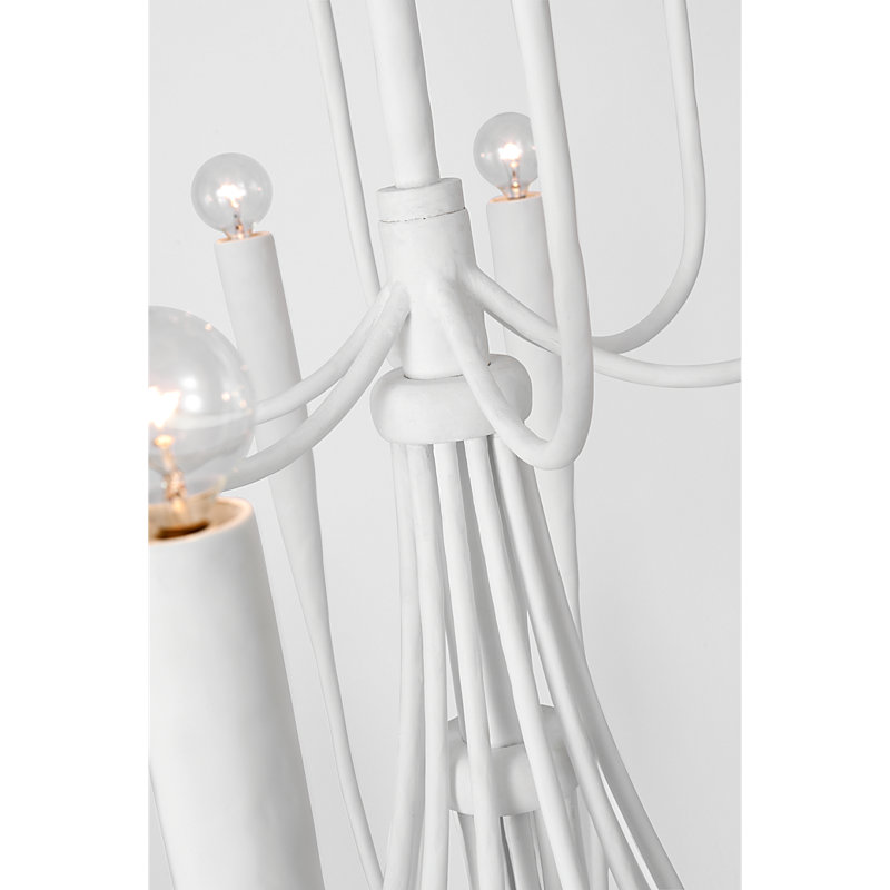 Julie Neill 30 - Light Chandelier, Plaster White, 67" H x 52" W x 52" D