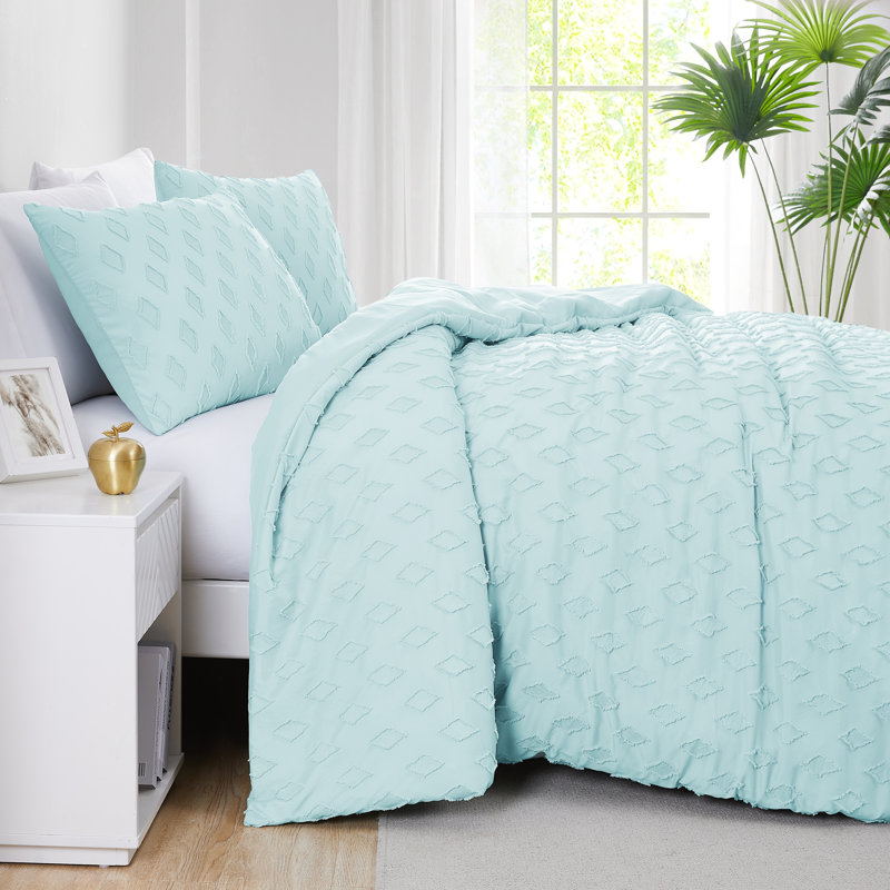 Ensemble de housse de couette en jacquard coupé par Delta Collection par Southshore Fine Linens, Bleu