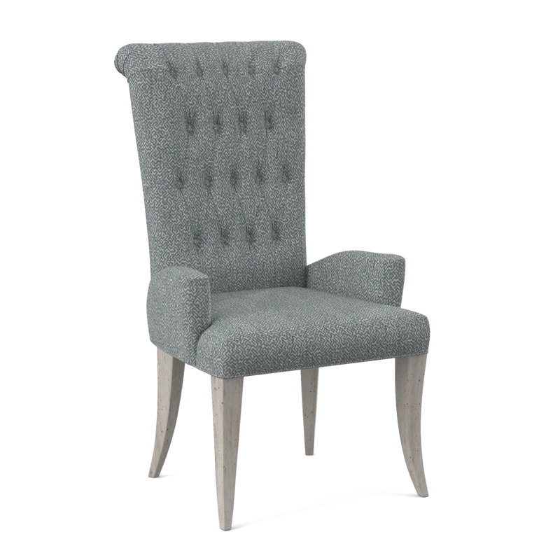 Grand fauteuil Gossamer, Bisque, Mélange de polyester Maya cyan