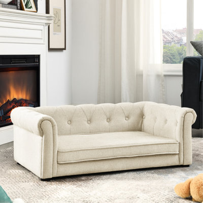 Lit pour chien de grande race, beige, beige moyen et élégant