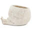 Jardinière sable et ciment avec finition beige texturée 9,5 po x 8,3 po x 6 po, convient aux arrangements de plantes grasses