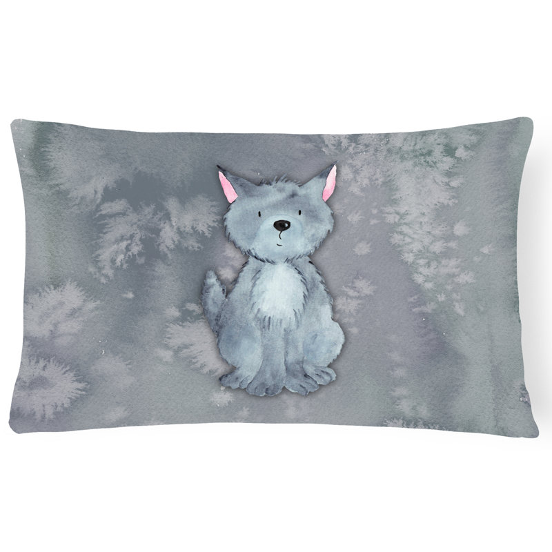  Coussin loup aquarelle loup
