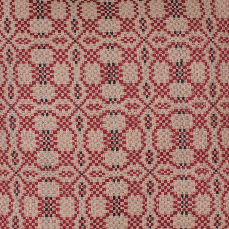 Housse de coussin en jacquard pour chambre d'amis, Rouge / noir / avoine