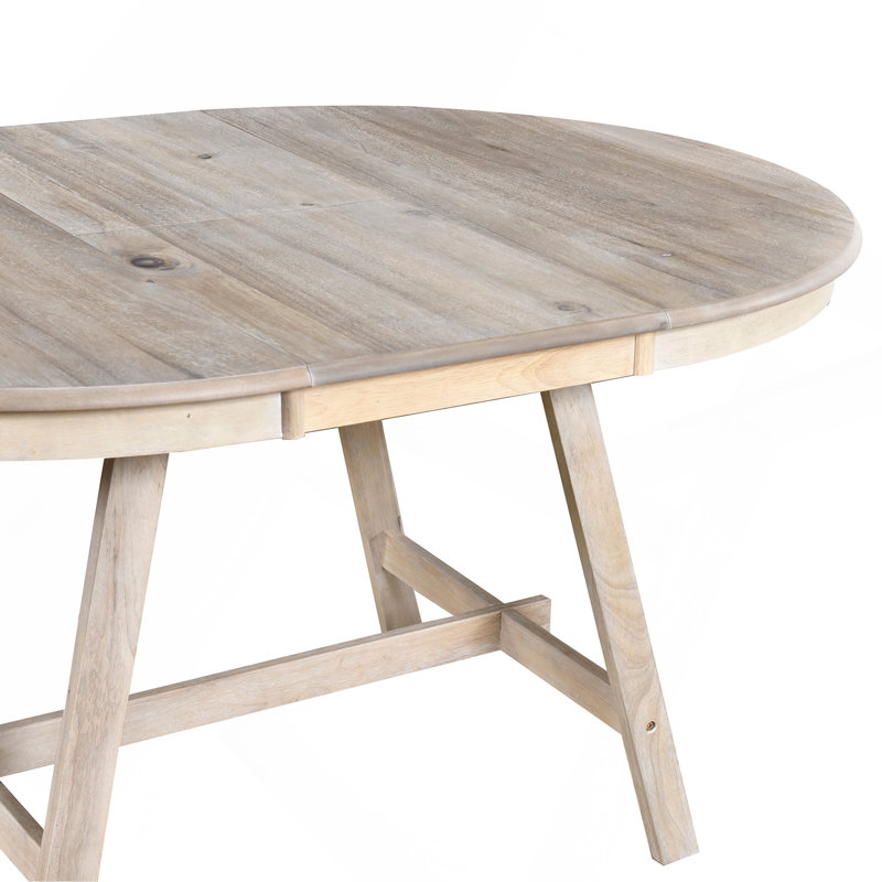 Table de salle à manger extensible Maire, Bois naturel délavé