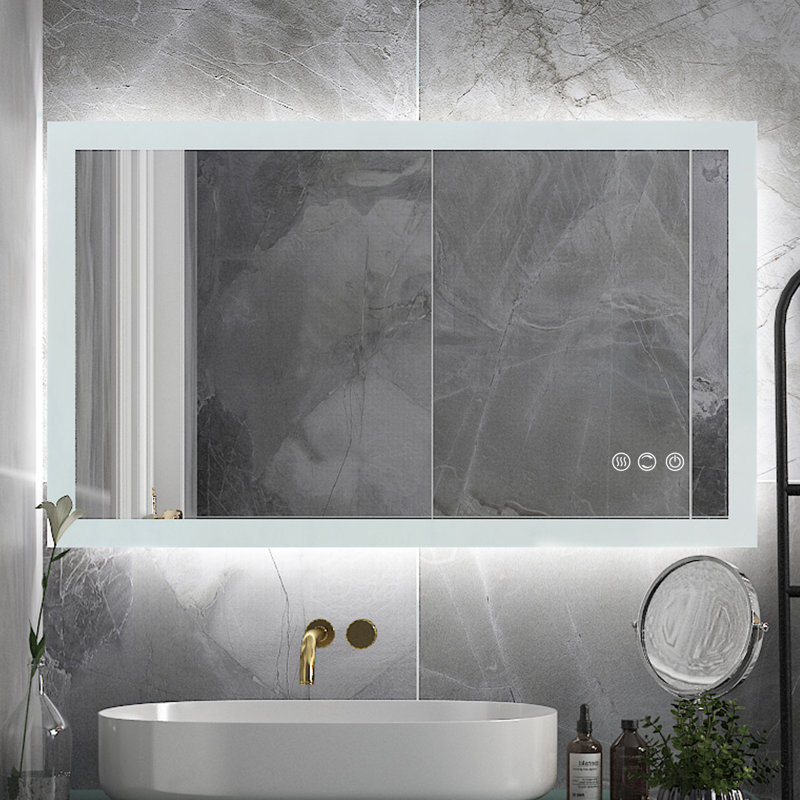 Miroir de salle de bain lumineux Nathen, 24 po x 40 po