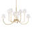 Uttermost Poppins 8 Light Brass Chandelier