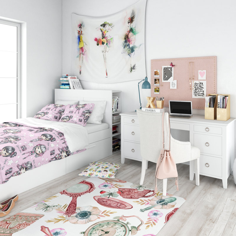 Ensemble de housse de couette modern adolescent, Housse de couette très grand + 2 taies décoratives