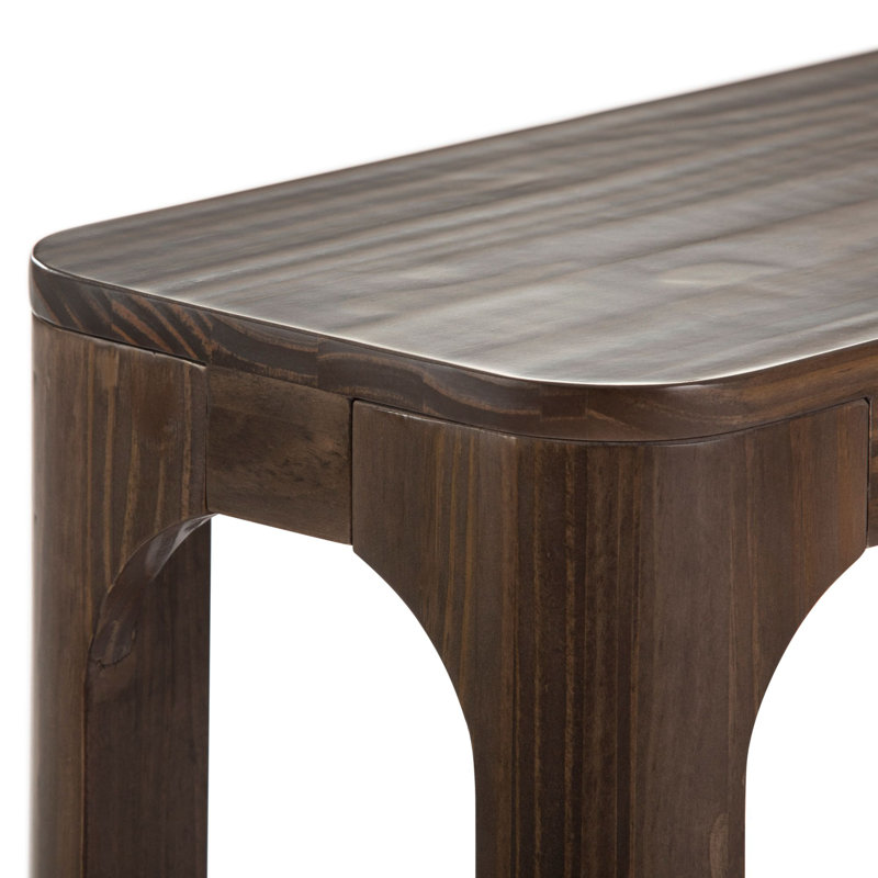 Console en bois massif Maly, Noyer
