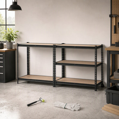 Tablettes de rangement réglables à 5 niveaux, capacité de 2 000 lb, étagère de rangement de garage robuste, étagère utilitaire en métal, pour la cuisine du sous-sol de garage, l 36,34 po x P 16,34 po x H 71,38 po