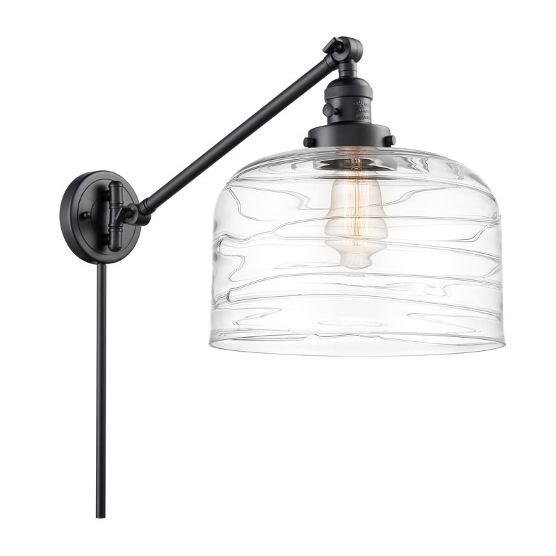 Shauna Swing Arm Sconce, Matte Black, Incandescent