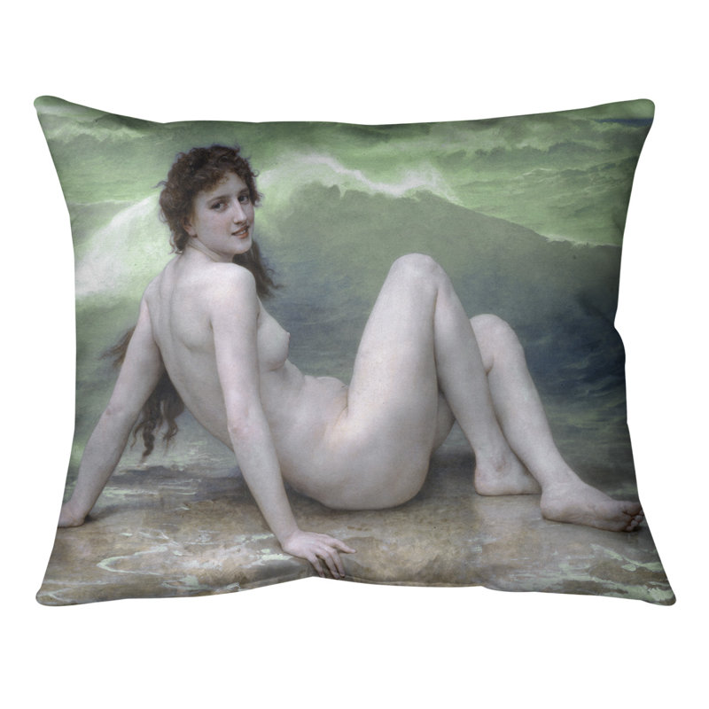 Coussin lombaire wave, 14 po x 10 po, Duvet synthétique, Vert