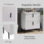 Meuble-lavabo de 30 po avec lavabo en céramique et tiroirs pleine extension, glissières de tiroir encastrées à fermeture en douceur, conception cannelée, blanc-1470788260