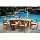 Breanna Outdoor 7 - Piece Teak Dining Set