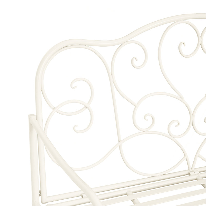 Banc de jardin Sunnydaze - blanc, Blanc mat