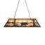 Luminaire rectangulaire à table de billard 6 lumières Hibbing