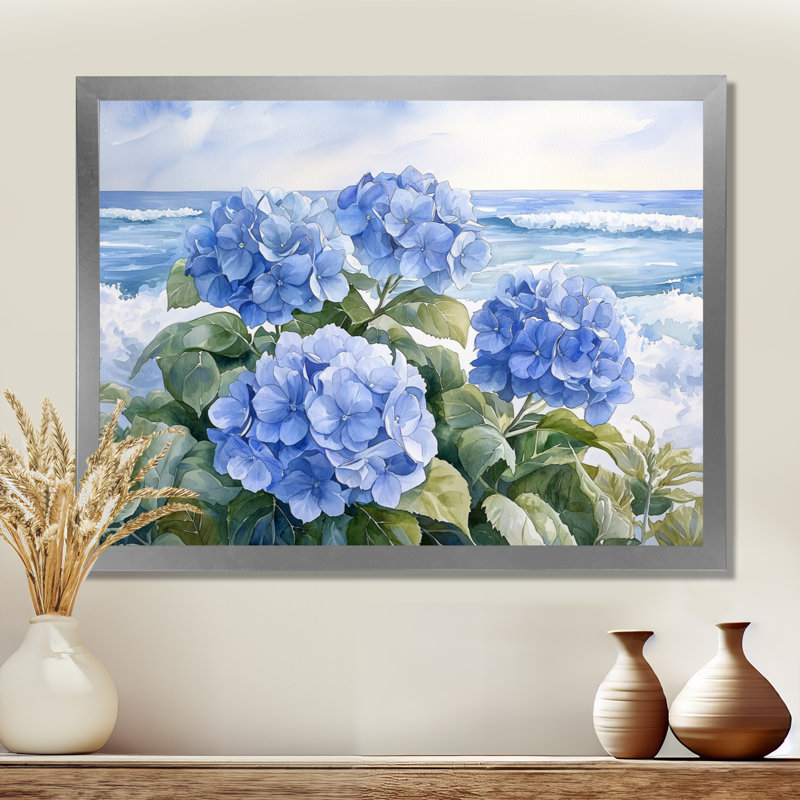 Ioab - Floral Wall Art, Reproduction encadrée d'une seule photo, Argent argent, H 12 po x l 20 po