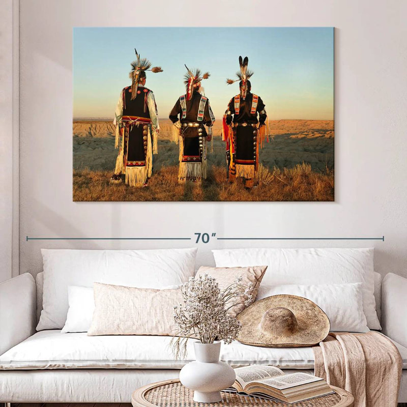 Indiens Lelar Lakota du Dakota du Sud, H 34 po x l 51 po