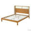 Mid Century Modern Rubber Wood Platform Bed Frame-114792253
