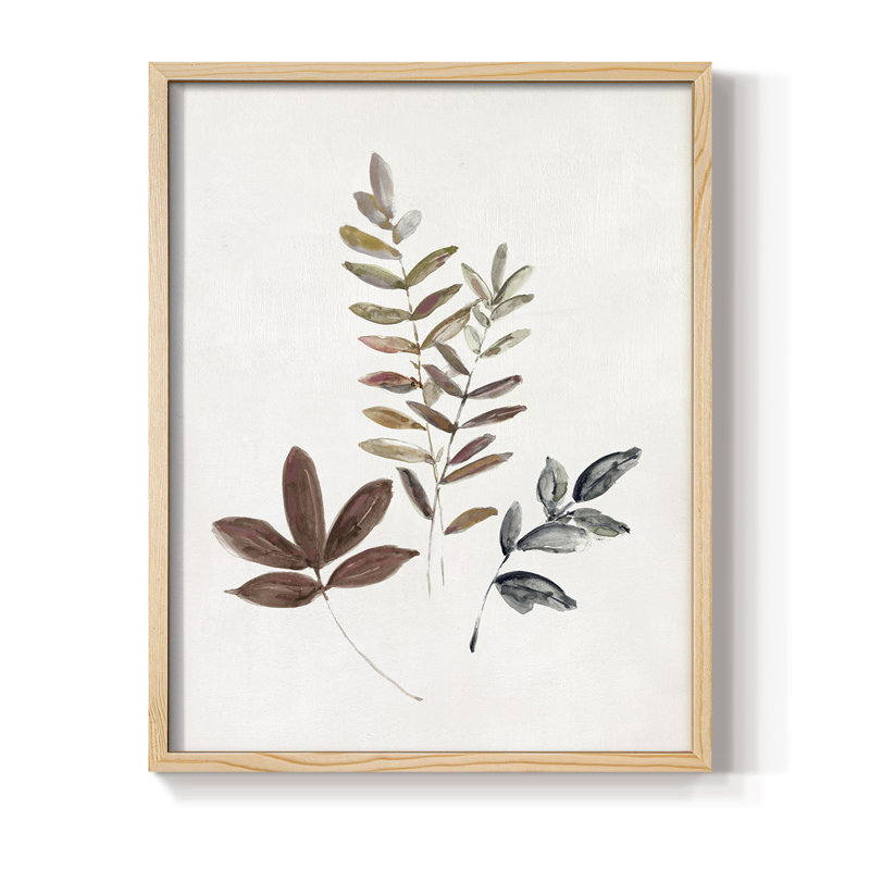 Autumn Leaves II Framed Print - Solid Wood, 11" H x 9" W