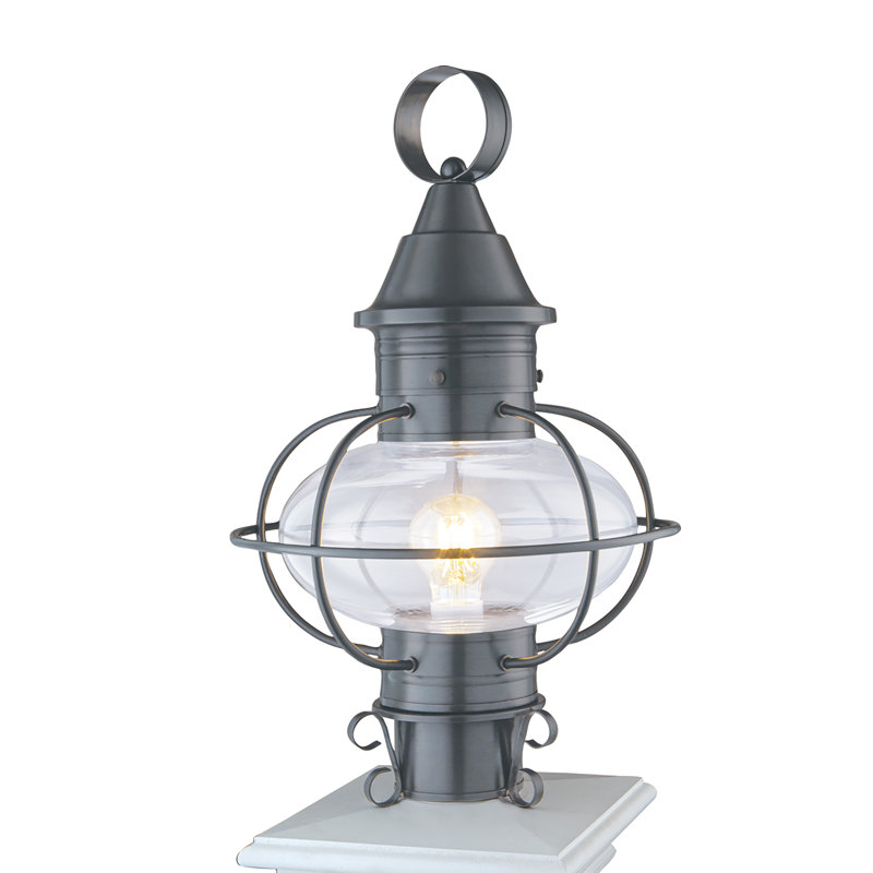 Lampadaire d'extérieur classique 1 lumière de 18,75 po de hauteur - Bronze industriel