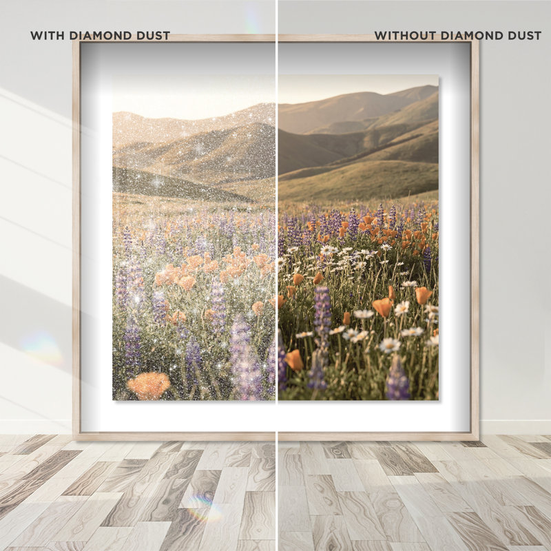 Lavender Hill Print by Oliver Gal, 21.5" H x 21.5" W, Natural Oak Shadowbox