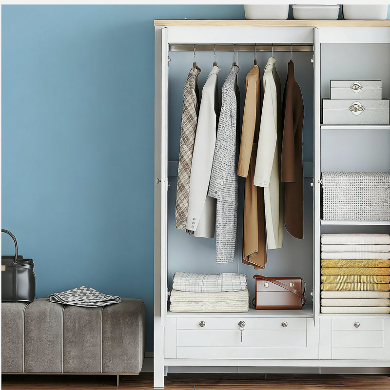 Garde-robe 3 portes, Blanc