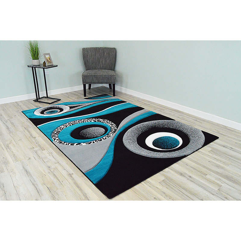 Mccampbell Performance Abstract Indoor Rug, Rectangle 3'9" x 5'3"
