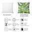 Carré, feuille de Monstera verte, détail de palmier tropical - coussin décoratif imprimé tropical-60159659
