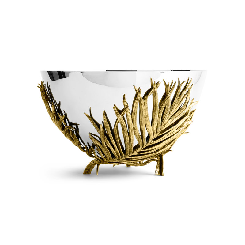 Palm Bowl, 8"H x 13"W x 13"D