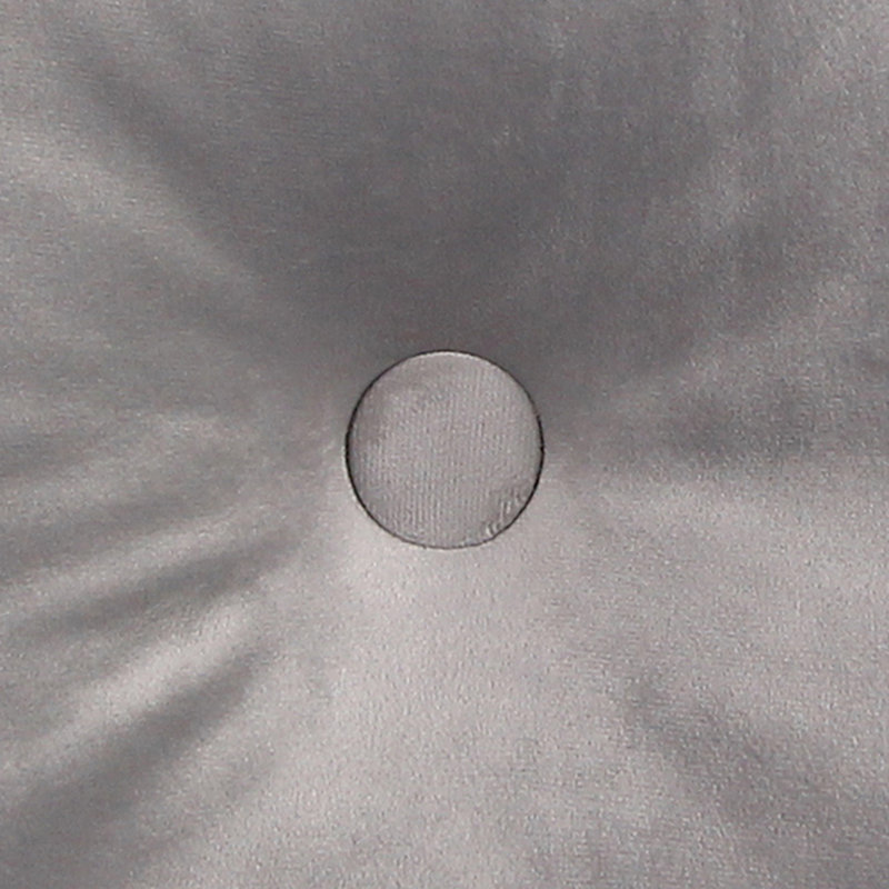 16" x 16" Tufted Indoor Throw Pillow with Button, Light Gray, 18"H x 18"W