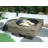 Wood-Fueled Outdoor Fire Pit With Wood Grain Design
