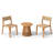 3-piece Outdoor Solid Wood Table And Dining Chairs-1343636087