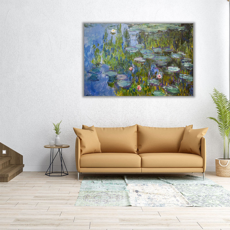Nénuphars, 1915 - reproduction d'art sur toile, H 32 po x l 48 po