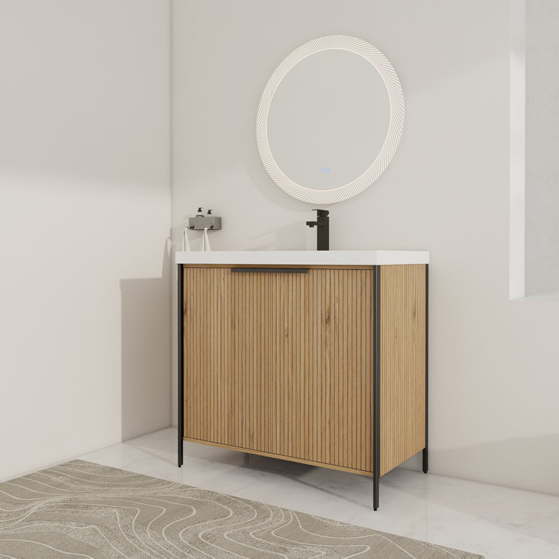 Meuble-lavabo simple 36 po avec plateau en résine