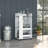 Baltimore Bar Cart With Casters, Glass Door And 2-Side Shelf-1912873991