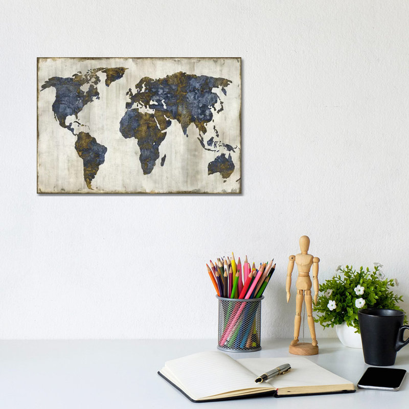 The World I by Russell Brennan - Print on Canvas, 20.32 cm H x 30.48 cm W, Wrapped Canvas