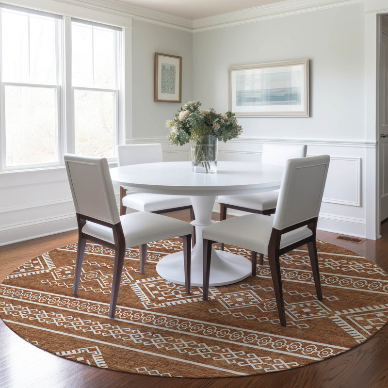 Tapis intérieur / extérieur Chaelynn, Rond 8 pi