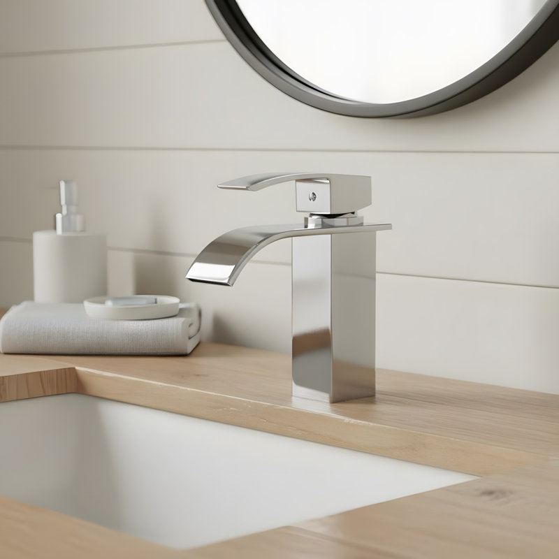 Robinet de lavabo de salle de bain à un trou avec poignée simple