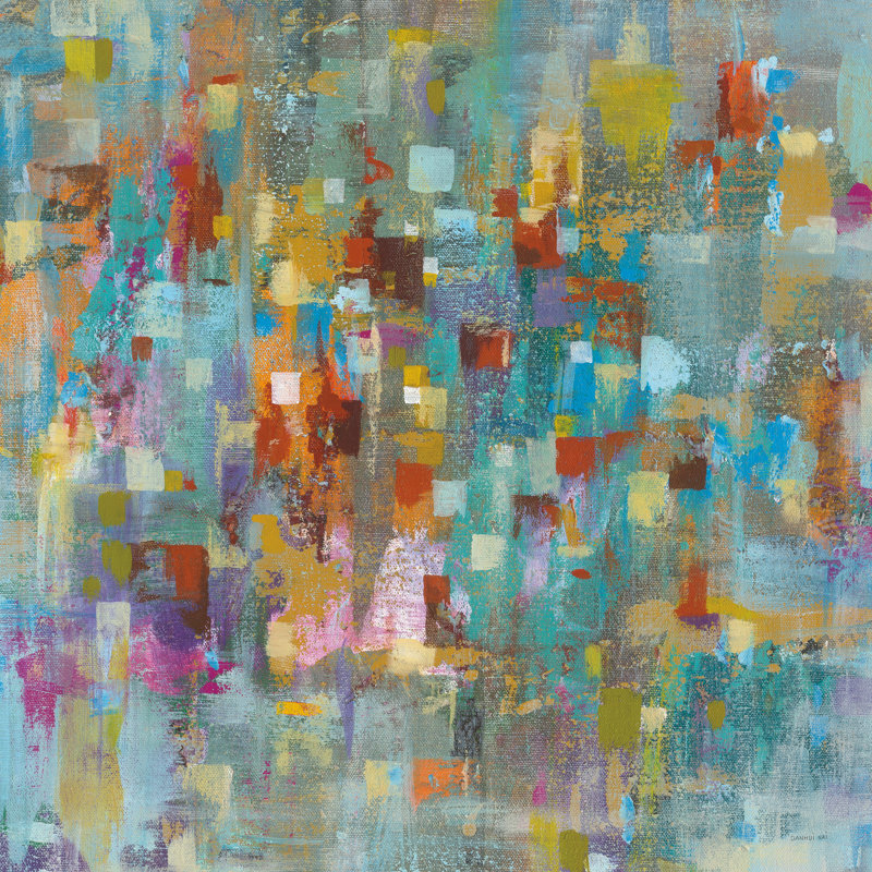 Confetti I par Danhui Nai - Peinture, H 12 po x l 12 po, Non, Toile tendue