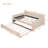 Upholstered Daybed With Trundle And Wood Slat Support-1515740342