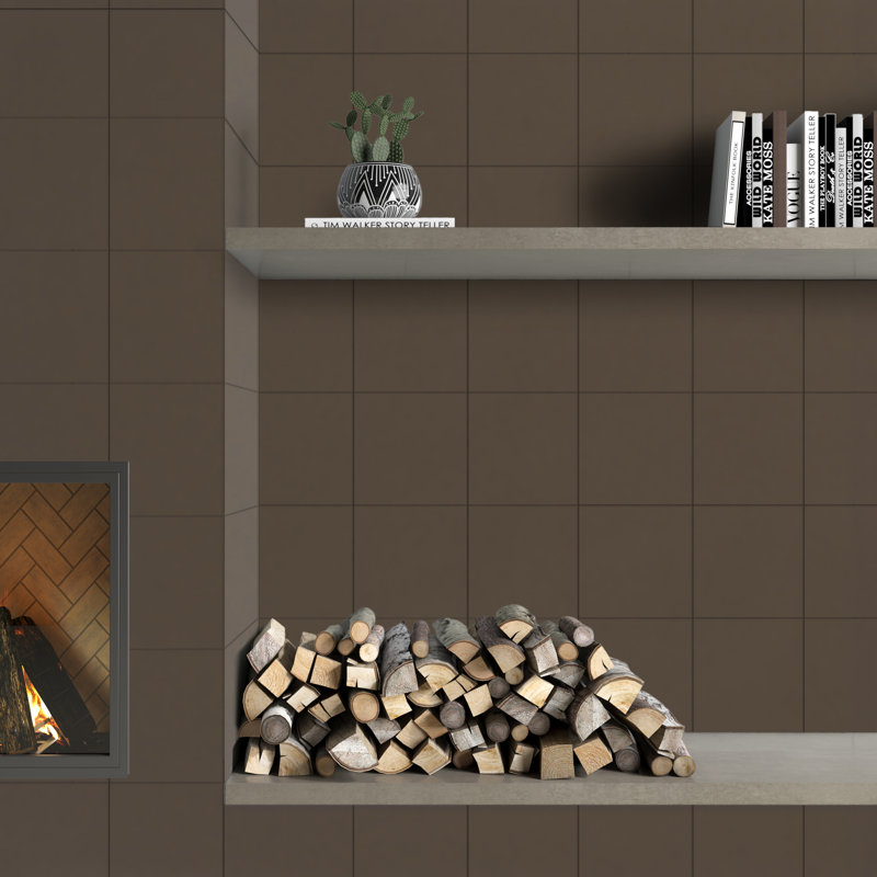 True Story 12'' W x 12'' L Porcelain Throughbody Wall & Floor Tile, Chestnut