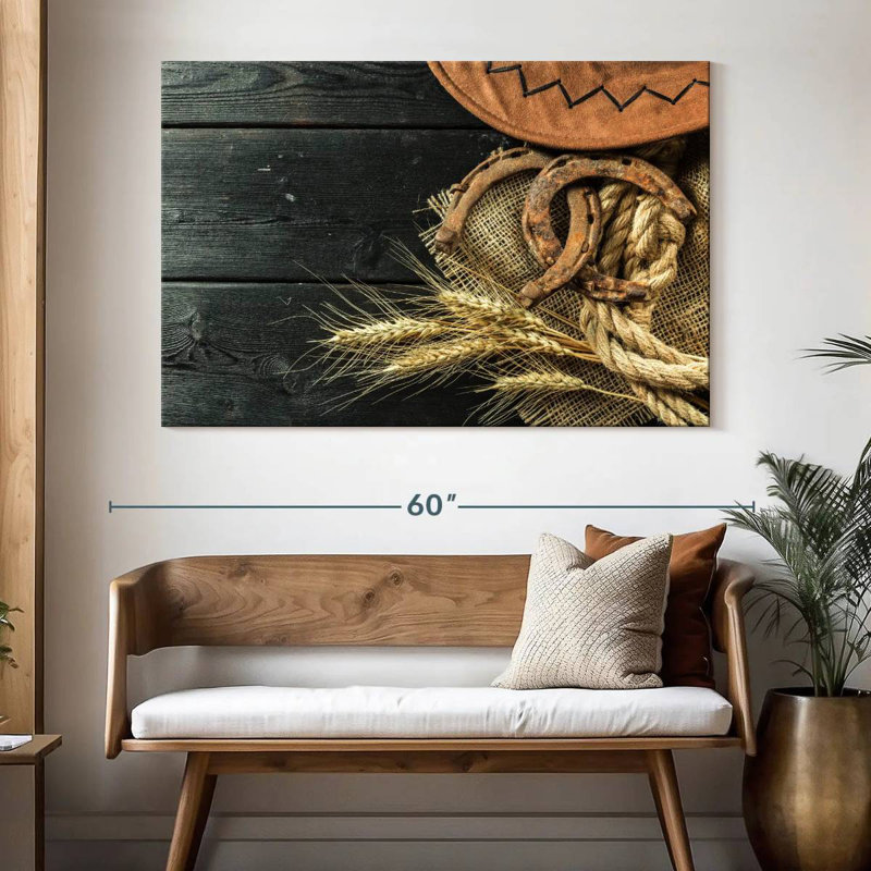 Lelar Cowboy Hat And Horseshoe, 34" H x 51" W